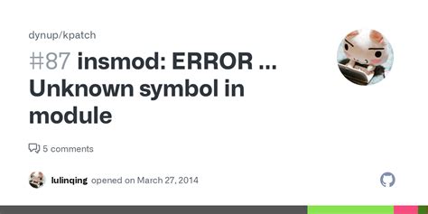 -1 Unknown symbol in module I used &x27;dmesg&x27; and got lots of unknown symbol message. . Insmod unknown symbol in module